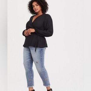 Crepe Surplice Top (D1)